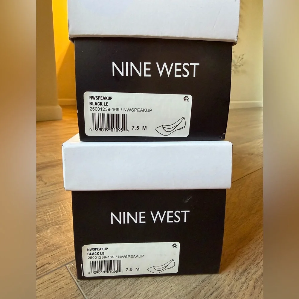 Nine West Speakup Black Leather 7.5 - Picture 4 of 4